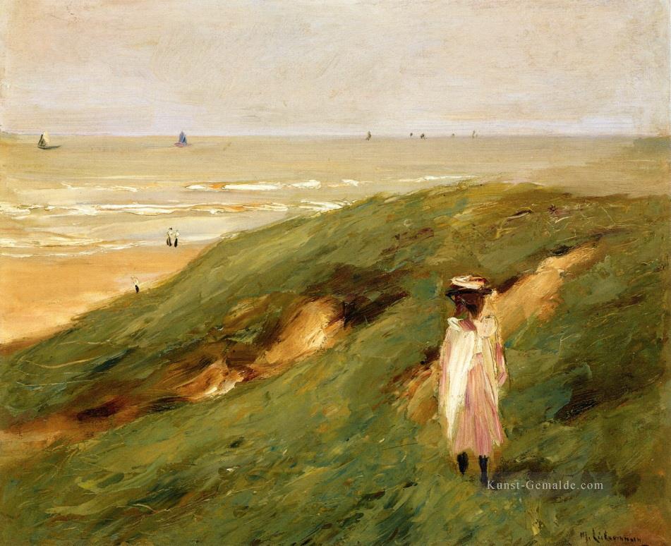Düne bei nordwijk mit Kind 1906 Max Liebermann deutscher Impressionismus Ölgemälde